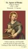 ST AGNES  Prayer Card